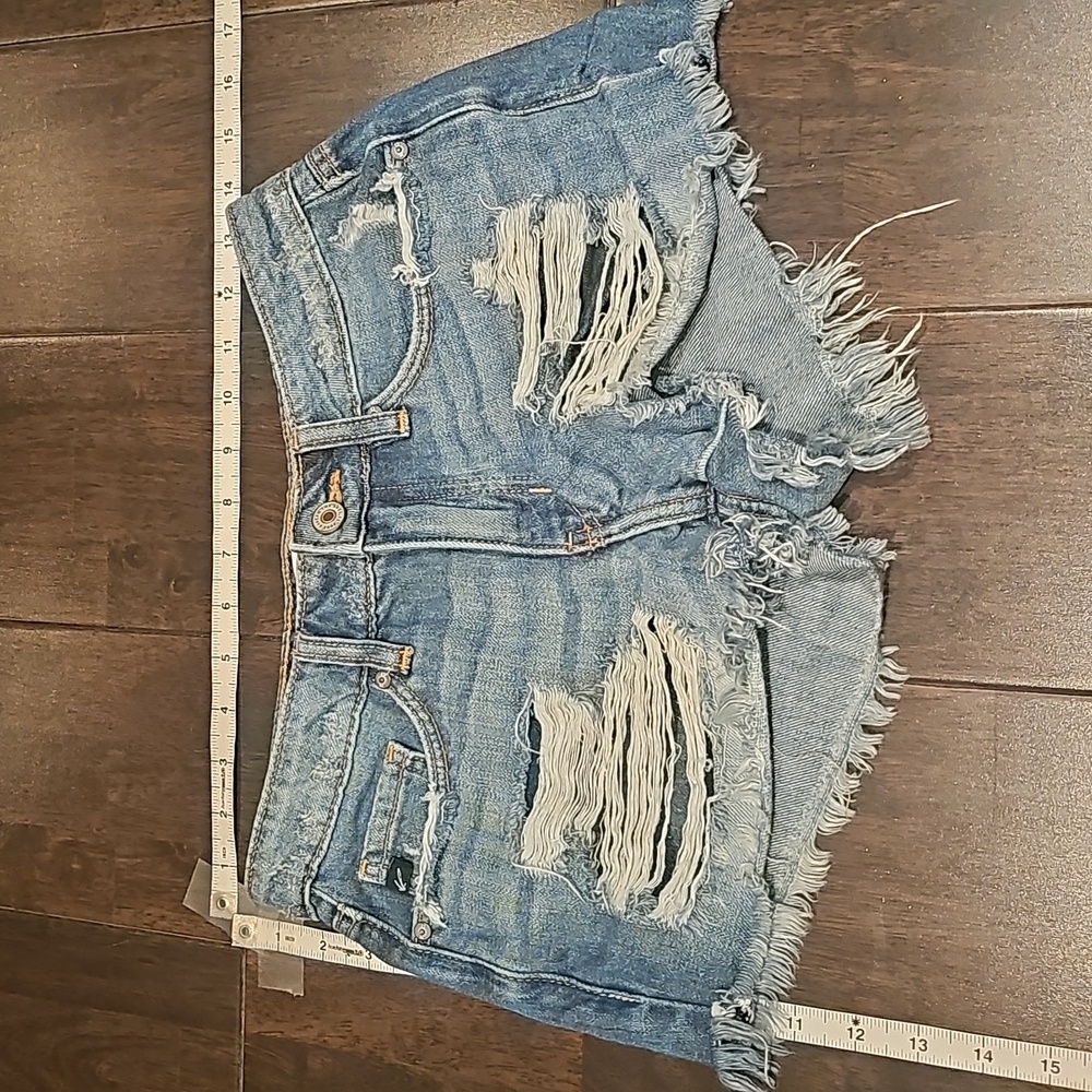 Distressed, torn, Jean shorts